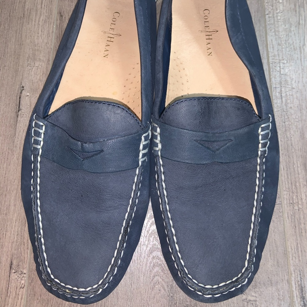 Blue Leather Cole Haan Loafers